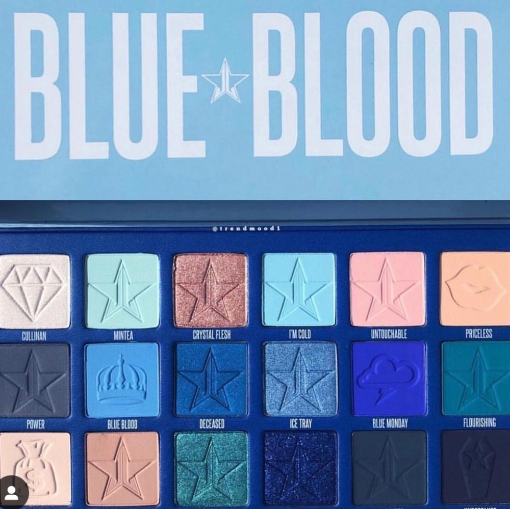 JEFFREE STAR BLUE BLOOD PALETTE NOT USED IN BOX